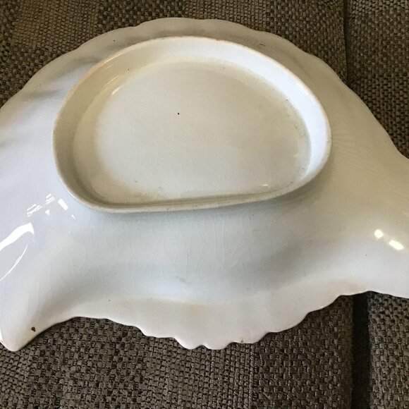 Vintage Porcelain Serving Bowl - Vintage Shell Serving Bowl - Antique Porcelain - Picture 7 of 8